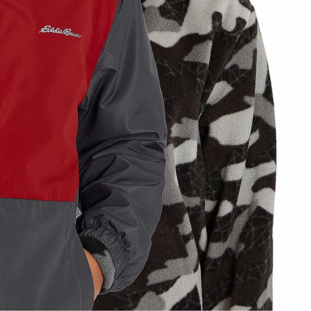Eddie Bauer Boy’s Youth 3 in 1 Red Jacket Coat Size 10/12 NEW - Picture 5 of 9